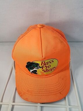 Bass Pro Shops Hunter Orange Outdoor Mens  Mesh Cap SnapBack
